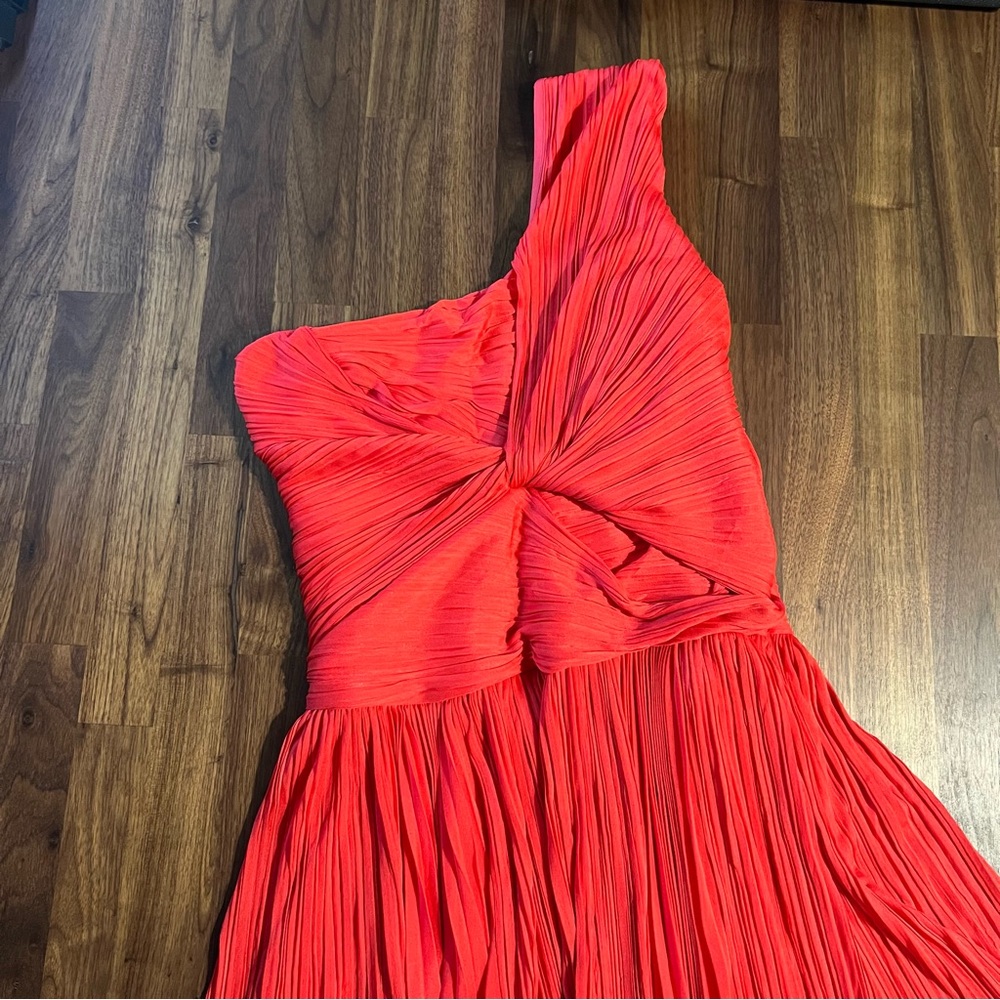 Halston Heritage One-Shoulder Pleated Dress 12